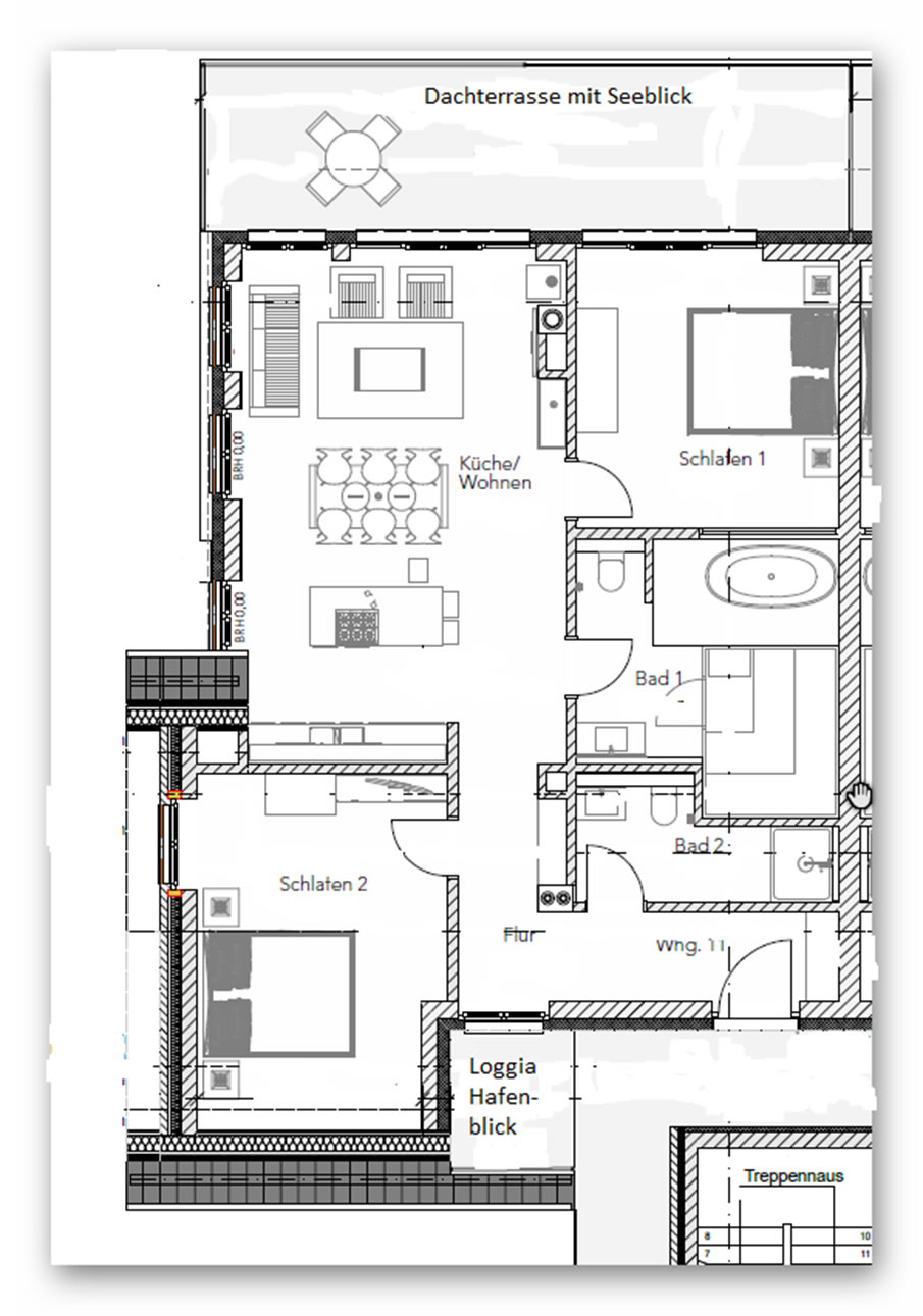 Grundriss Ferienwohnung Seestern